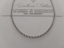 COLLIER OR BLANC 18K Massif