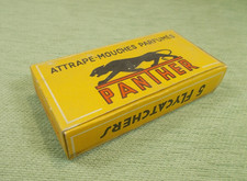 Ancienne Boite de 5 (-1) Attrape-Mouches Parfumés - PANTHER - Vintage WW2