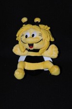 Peluche doudou Maya l'abeille PLAY BY PLAY jaune rayé noir aile 17 cm assis TTBE