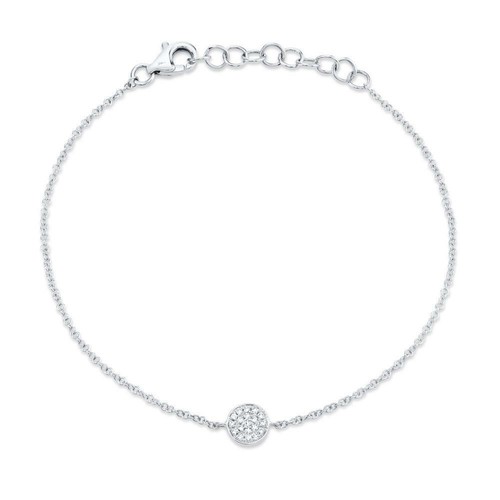 14k blanc diamant cercle - or,