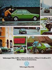Volkswagen Polo 5CV Vintage Print Ad !! " Green Small Car "