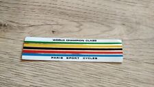 WORLD CHAMPION CLASS PARIS 2 Vintage Stickers bike decal autocollant velo 9/23cm