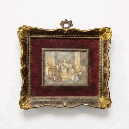 Miniature ancienne scène - miniature,