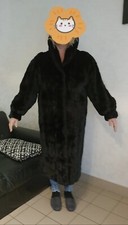 Manteau Long Noir Fausse