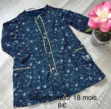 SERGENT MAJOR 18 MOIS Fille : Robe VERTE MOTIF BALEINE HIVER