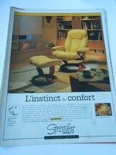 Publicté Advertising 1998 L'instinct du Confort Stressless fauteuil