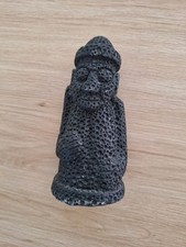 Sculpture miniature en pierre volcanique, figurine statue Tiki