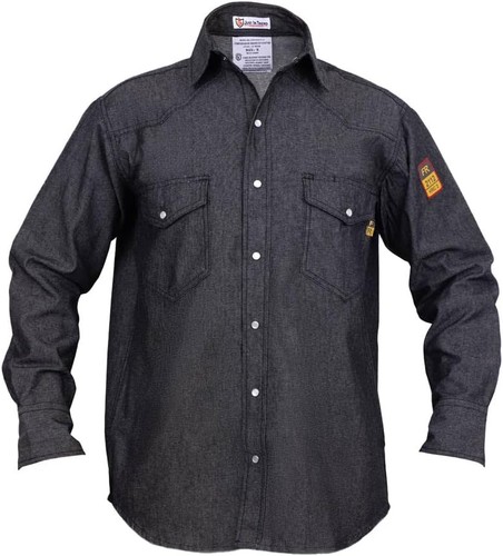Flame resistant denim shirt - flame,