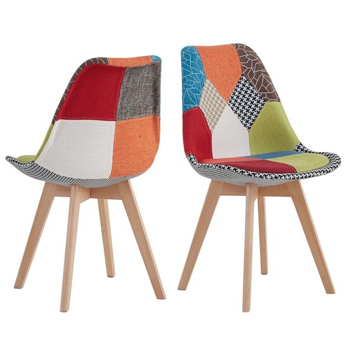 Lot chaises en patchwork - de,