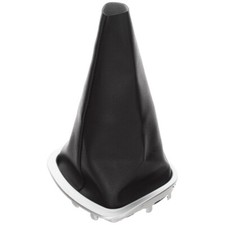 SOUFFLET DE LEVIER DE VITESSE NOIR + CADRE ARGENT  POUR RENAULT CLIO III