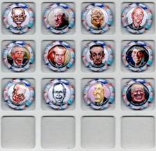 CAPSULES DE CHAMPAGNE N°C104 Générique Série president en caricature France /Usa