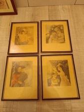 Lot De 4 Estampes Encadrées