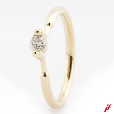 Anneau Solitaire 14K or Jaune