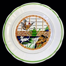 Assiette peinte fable la - de,