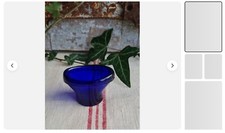 ANCIEN RINCE OEIL EN VERRE BLEU