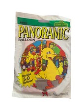 Vintage Balloon Mylar Anagram Sesame Street Big Bird Panoramic