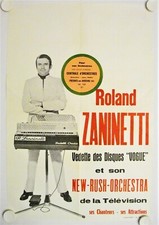 Affiche Accordéon Orchestre ROLAND ZANINETTI - Années '60