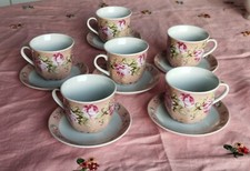 SERVICE à THE PORCELAINE Florales rose