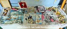 Lot de 11   canevas, tapisseries à terminer, vintage avec fils