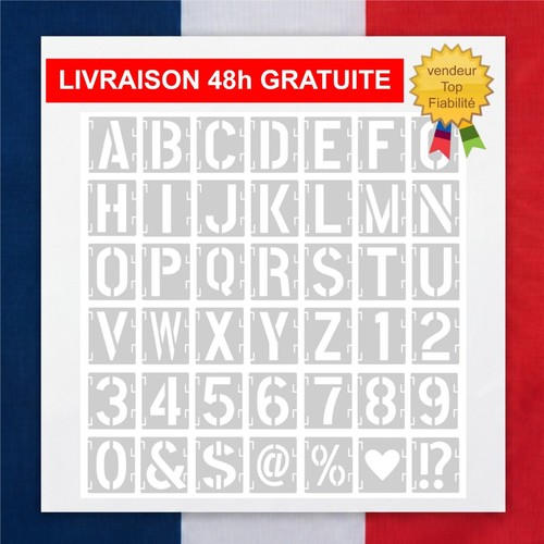 Pochoirs lettres et - 42,