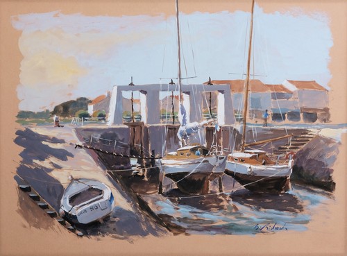 Gouache paysage noirmoutier - noirmoutier,