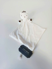 Doudou Plat/Mouchoir Ours/Chat Blanc Marron Couronne Premier Major Sergent Major