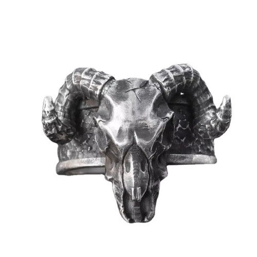 Bague tete mort chevaliere - tete,