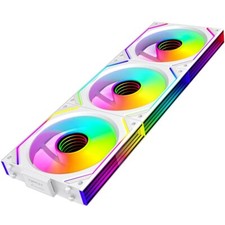 Ventilateur Interstellar V2 Noir ARGB PWM Miroir Infini, Aura RGB - Blanc