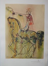 Salvador DALI - Les Chevaux  Lithographie signée - Chevalier romain