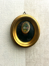 CADRE ANCIEN BOIS  DORE PEINTURE HUILE " bouquet de fleurs