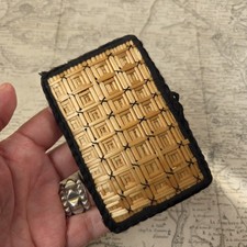 Carnet Porte Aiguilles Marqueterie de Paille Couture XIXè Victorian Sewing Case