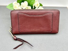 Portefeuille zippé Marc Jacobs en cuir bordeaux