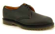 Solovair Nps Chaussures Fabriqué En England, 3 Œil Ben Noir Greasy S017-CL3987BG