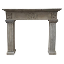 Cadre De Cheminée En Pierre Lecce Antique Fait Main L.150cm