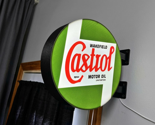 Enseigne lumineuse castrol led - enseigne,