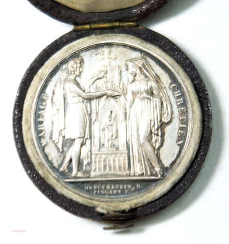Médaille argent mariage - médaille,