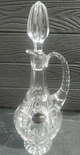 Carafe à vin ou aiguière à décanter en cristal taillé main. ETZEL. Haut 39 cm