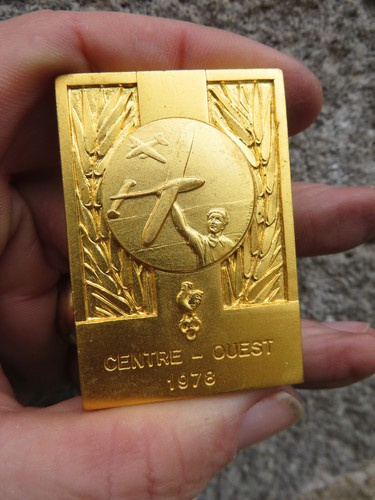 Médaille plaque bronze - en,