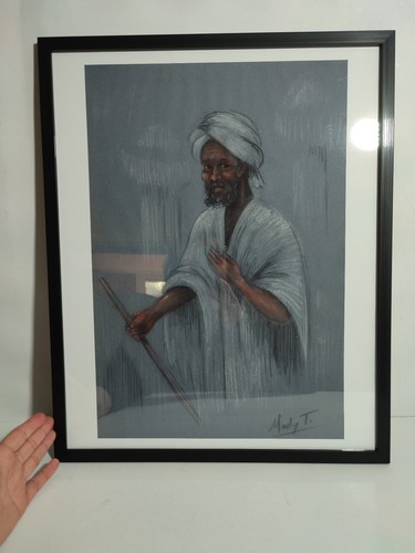 Dessin orientaliste pastel - orientaliste,
