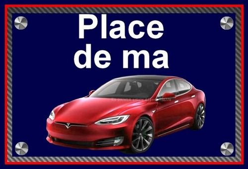 Plaque place ma tesla - plaque,