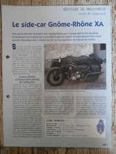 LA MOTO SIDE-CAR GNÔME RHÔNE XA / Fiche Moto