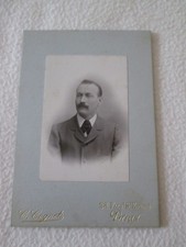 PHOTO - homme de profil [cliche COGNET PARIS env 11X16  circa 1880]
