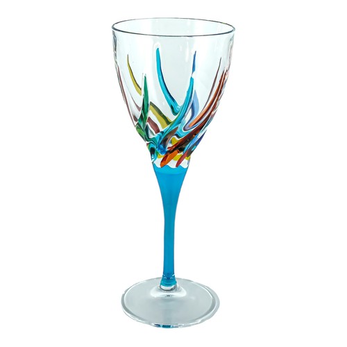 Murano vin verre main peint - vin,