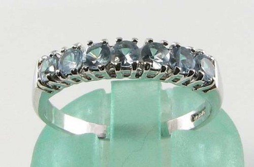 Bague éternité 9ct blanc - bague,