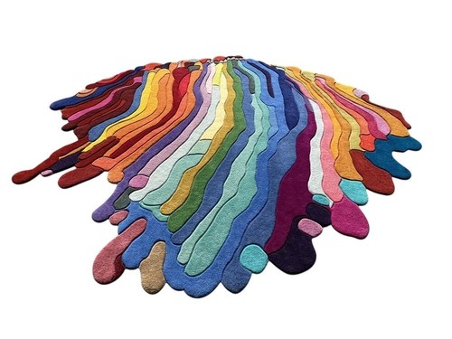 Tapis fait main de forme - à,