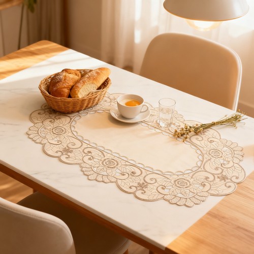 Ovale dentelle nappe - 1,