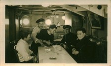 Photo ancienne Forces Navales  F N F L  navire chasseur de mines en mer