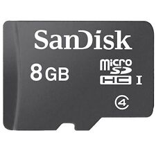 Carte Mémoire Micro SD SDHC SANDISK 8 Go - Disponible aussi 16 32 64 ou 128 Gb