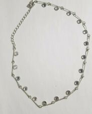 COLLIER RAS DU COU ARGENTE AVEC STRASS FEMME