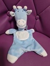 Doudou Girafe Bleu Dmc A Broder